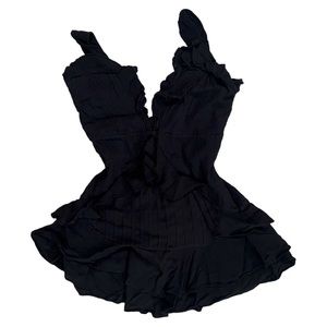 Black For Love and Lemons Plunge Dress